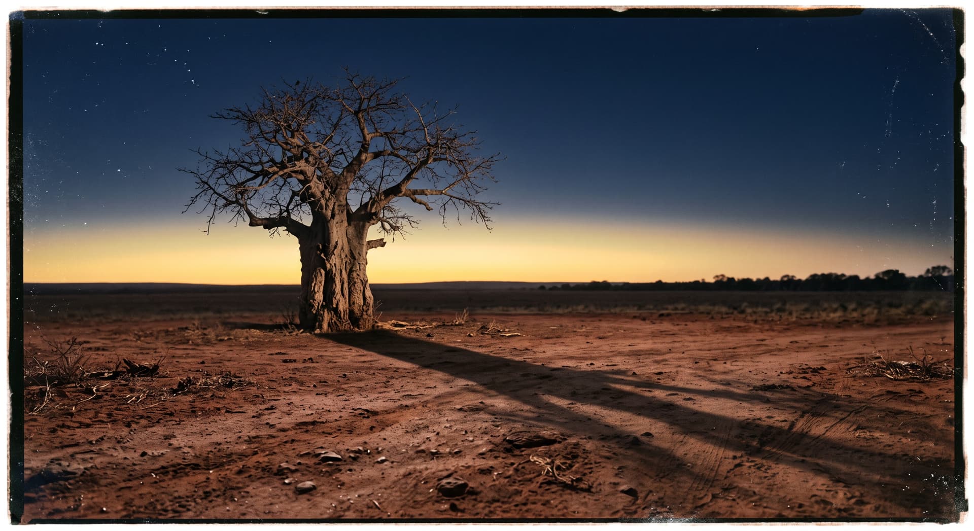A baobab tree under a starry night sky — Ziggurat works while you sleep